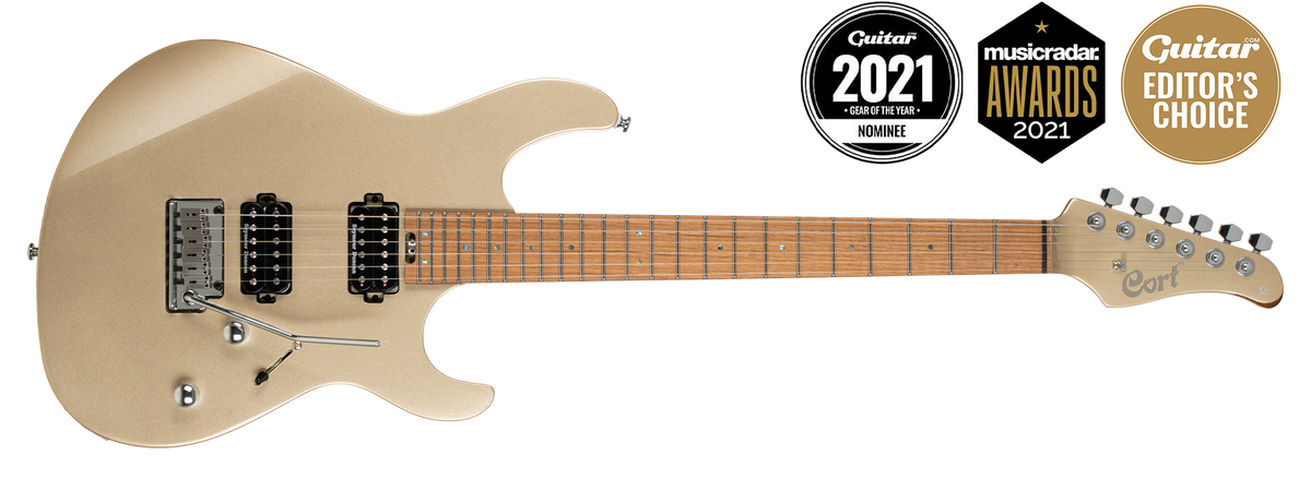 Cort G300 pro エレキギター ゴールド Cort G-Series G300-Pro Electric Guitar, Metallic Gold