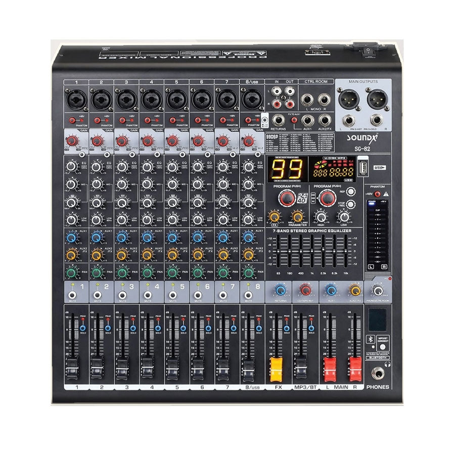 その他 sqc Soundx SG-82 Professional Audio Mixer – ChennaiMusicals