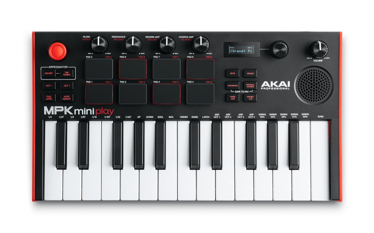 AKAI Portable USB Keyboard MPK MINI Play MK3 – ChennaiMusicals
