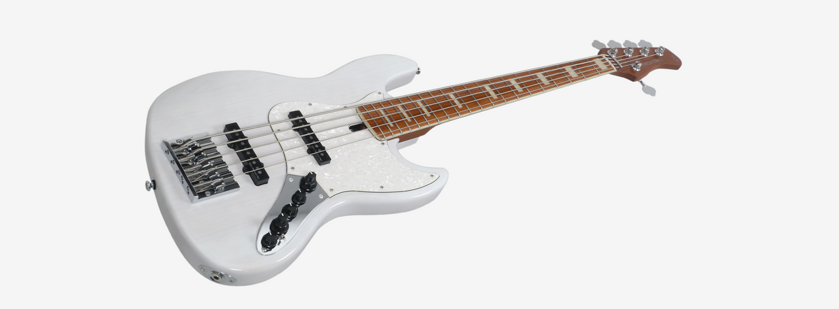 SIRE Marcus Miler V8 5-String Bass Guitar, White Blonde