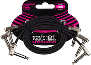 ERNIE BALL 6222 Flat Ribbon Patch Cable 3 Pack 12 inch 30 cm