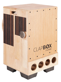 Clapbox Cajembe Cajon (4 instruments in 1) - Rubber wood (H:50 W:30 L:30) 3 Internal Snares, Natural