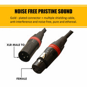 HXFPLU10- Premium Series Microphone Cable With Hawk Connector 10M