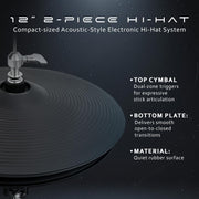 Lemon 2-Piece Electronic Hi-Hat Cymbals LE - HH C12