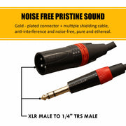 HAWK HXSPLU02 – Premium Series XLR Male To TRS Male With Hawk Connector