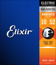 Elixir 12077 Nanoweb Electric Guitar Strings 10-52