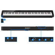 Casio Privia PX-S5000 88-Key Hybrid Digital Piano - Black