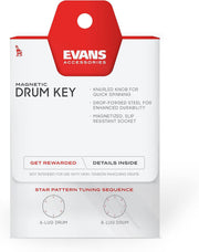 Evans DADK Magnetic Head Drum Key Chrome 5.75 in*8.75 in*0.8 in