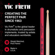 Vic Firth 5AVG American Classic Drum stick wood tip with VIC GRIP