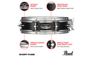 Pearl Short Fuse Piccolo Snare Drum - 3.5 x 13-inch - Black Steel