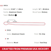 Vic Firth 5AVG American Classic Drum stick wood tip with VIC GRIP