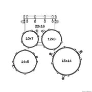 Mapex Comet 5 pcs Drum Set Hybrid with Hardware Throne & Cymbals with add on ride cymbal and Stand