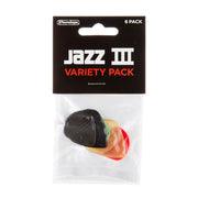 Dunlop Jazz III Pick Variety Pack (6 pc) - PVP103