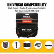 HAWK Premium Series Microphone Cable With Hawk Connector 1M - HXFPLU01