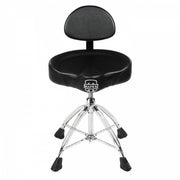 Mapex T875 Saddle Top Drum Throne With Backrest And Double Braced Quad Legs