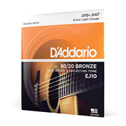 D'Addario EJ Bronze 80/20 Acoustic Guitar String set (EJ10 , EJ11 , EJ15 , EJ26)