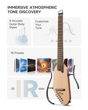 Donner Acoustic Electric Guitar HUSH I PRO - Natural