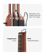 Donner Acoustic Electric Guitar HUSH I PRO - Natural