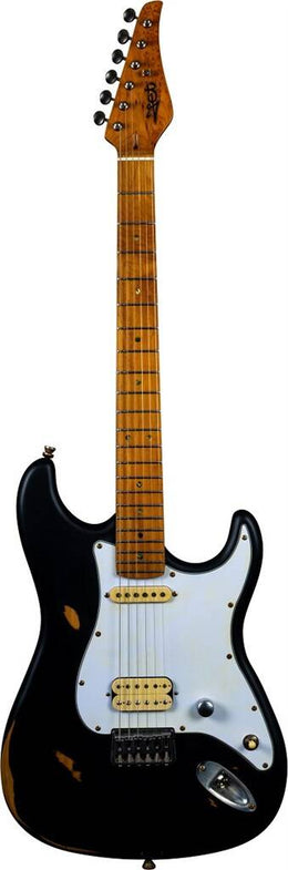 Jet Electric Guitar H-S-S pickup Relic JS-800 -Black Distressed BK