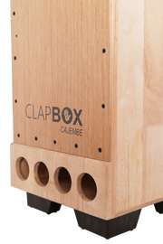 Clapbox Cajembe Cajon (4 instruments in 1) - Rubber wood (H:50 W:30 L:30) 3 Internal Snares, Natural