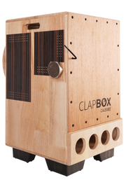 Clapbox Cajembe Cajon (4 instruments in 1) - Rubber wood (H:50 W:30 L:30) 3 Internal Snares, Natural