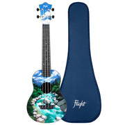 Flight Designer TUC30 SLO 4 strings Concert Ukulele, with Gig Bag - (Solvenia Print)