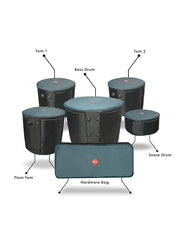 OLIVE-OL-DRUM100 5 Psc Drum Set Bag