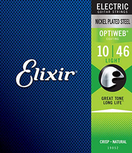 Elixir Nickel Plated , OPTIWEB Coated Electric Guitar String Set. Variants: (.010-.046) , (.09-.042)) , (.09|.46)