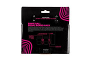 Ernieball Flat Ribbon Patch Cables Pedalboard Multi-Pack - White