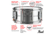 Pearl Snare Drum Sensitone Heritage Alloy Steel Shell 14
