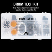 Meinl Cymbals Drum Tech Kit Repair Set for Tuning, Maintenance, Repair, or Restoration — 14-pc Includes Key - MDTK