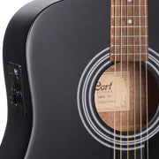 Cort AD810E-BKS Standard Series Acoustic Guitar, Black Satin