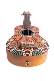 Bamboo U-23 Orange Concert Ukulele Mandala Series With Gig Bag (New Generation)