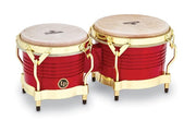 LP Matador Wood Bongos Blaze Red with Gold M201RW