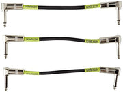 Ernieball Classic Patch Cable Angle/Angle 6in - 3 Pack