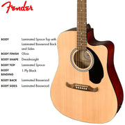 FENDER Semi Acoustic Guitar FA125CE
