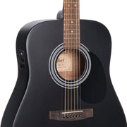 Cort AD810E-BKS Standard Series Acoustic Guitar, Black Satin