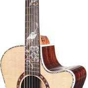 TYMA M3 Custom Series All-Solid Grand Auditorium with Premium Inlays Semi-Acoustic Guitar