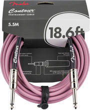 Fender Contour Instrument Cable, Guitar Cable, Guitar Accessories, Straight/Straight, 18.6 ft