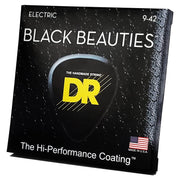 DR String BKE-9 Black Beauties Coated Electric Guitar Strings- Light 9-42