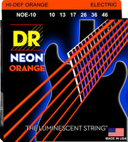 DR Neon Orange K3 Coated Electric Guitar String Set