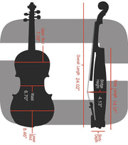 CROSSROCK CRA860VF Violin Case 4/4 Size, ABS Plastic with EPS Hard Foam Core
