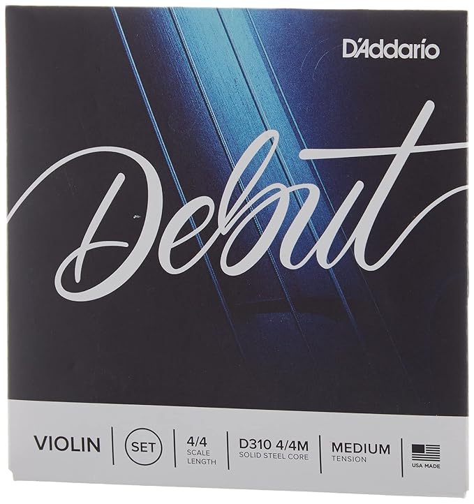 D'Addario Debut Violin String Set, 4/4 Scale, D310 (Medium Tension