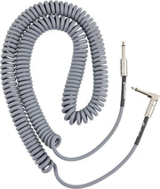 Fender Contour Coiled Instrument Cable, Stocking Stuffers, Guitar Accessories, Straight/Angle, 30 ft