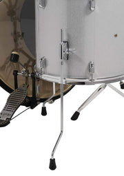 Pacific Drums Center Stage Complete kit, 5 Set, Diamond White Sparkle,(PDCE2215KTDW)