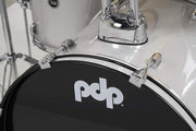 Pacific Drums Center Stage Complete kit, 5 Set, Diamond White Sparkle,(PDCE2215KTDW)