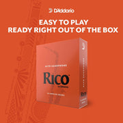 Rico by D'Addario RJA1015 Alto Sax Reeds, Strength 1.5, 10-Pack