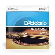 D'Addario EZ940 85/15 Light Guage, 12strings Acoustic Guitar String Set