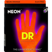 DR Neon Orange K3 Coated Electric Guitar String Set