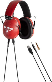 VIC FIRTH VXHP0012 Bluetooth Isolation Headphones, Red